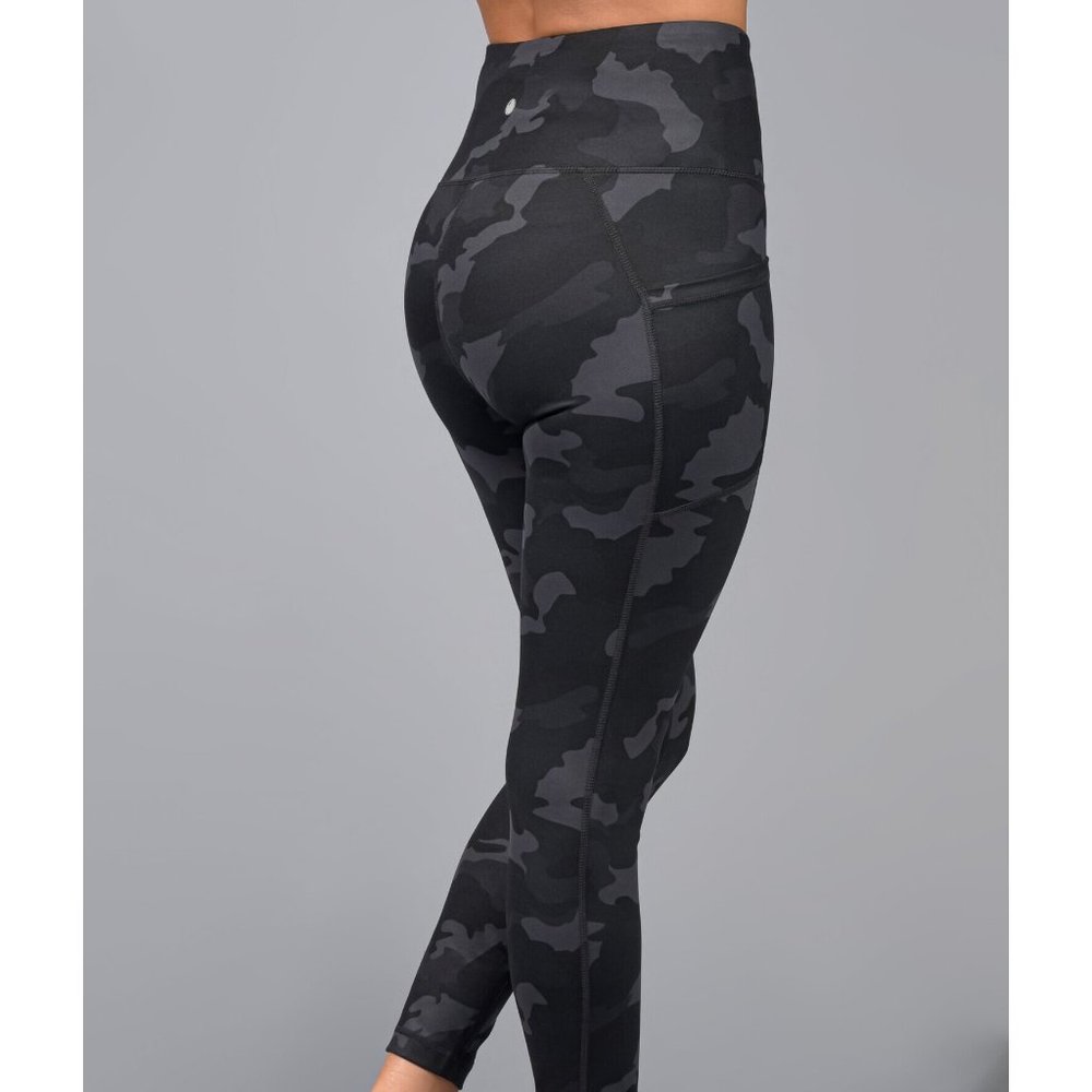 High Waist Camo Side Pocket 7/8 Ankle Legging